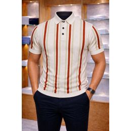 Polo motif texturé Homme