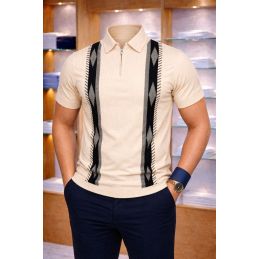 Polo motif texturé Homme