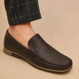 Mocassins homme cuir marron