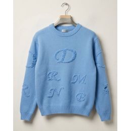 Pull bleu clair texturé...
