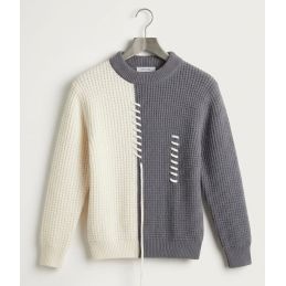 Pull patchwork bicolore...