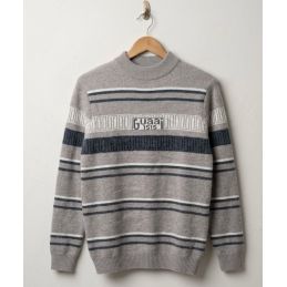 Pull gris rayé (Homme & Femme)