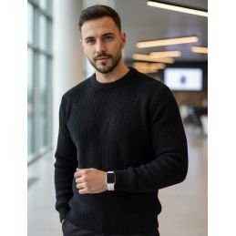 Pull Homme Col Rond Côtelé...