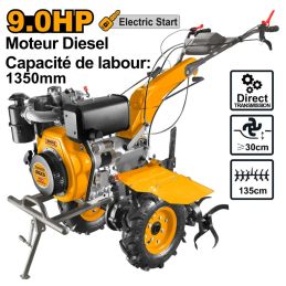 Motoculteur Diesel 6,6 kW...