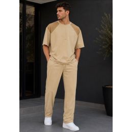 Ensemble jogging homme beige