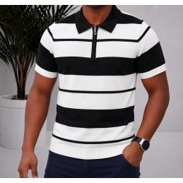 Polo Homme Tricot à Rayures...
