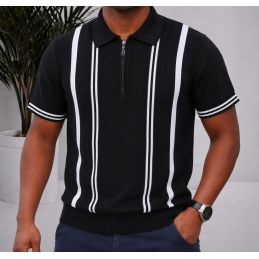 Polo Homme Tricot à Rayures...