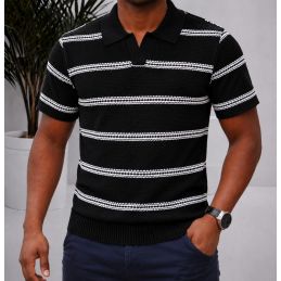 Polo Homme Tricot à Rayures...