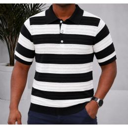 Polo Homme Tricot à Rayures...