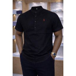 Chemise polo homme col mao...