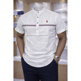 Chemise polo homme col mao...