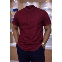 Chemise polo homme col mao...