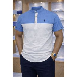 Chemise polo homme col mao...