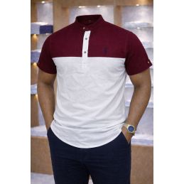Chemise polo homme col mao...