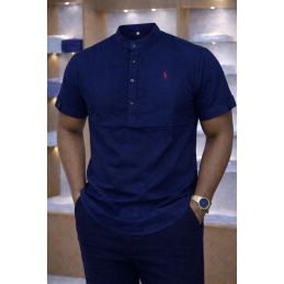 Chemise polo homme col mao...