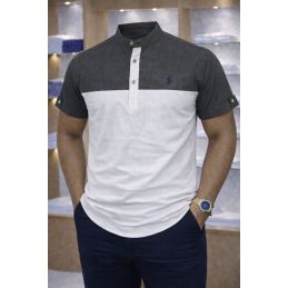 Chemise polo homme col mao...