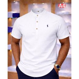 Chemise polo homme col mao...