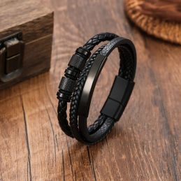 Bracelet Homme Multi-Rangs...