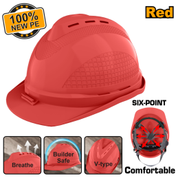 Casque de Chantier Rouge en...