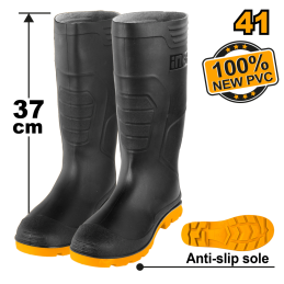 Botte en PVC Noire Sans...