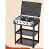 Cuisinière à gaz 5 feux avec étagères