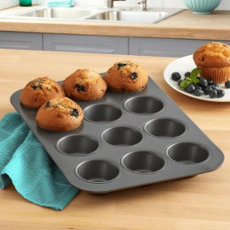 Moule à muffins en acier 12...