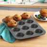 Moule à muffins en acier 12 pièces