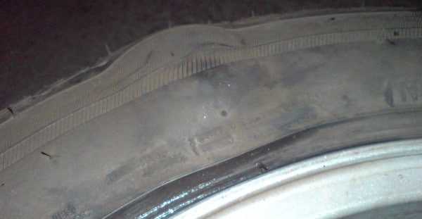 Renflement pneu