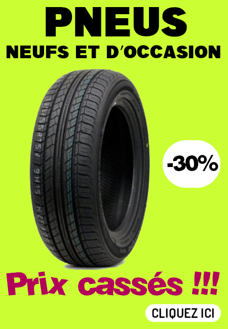 Pneus neufs et d’occasion (-30%)